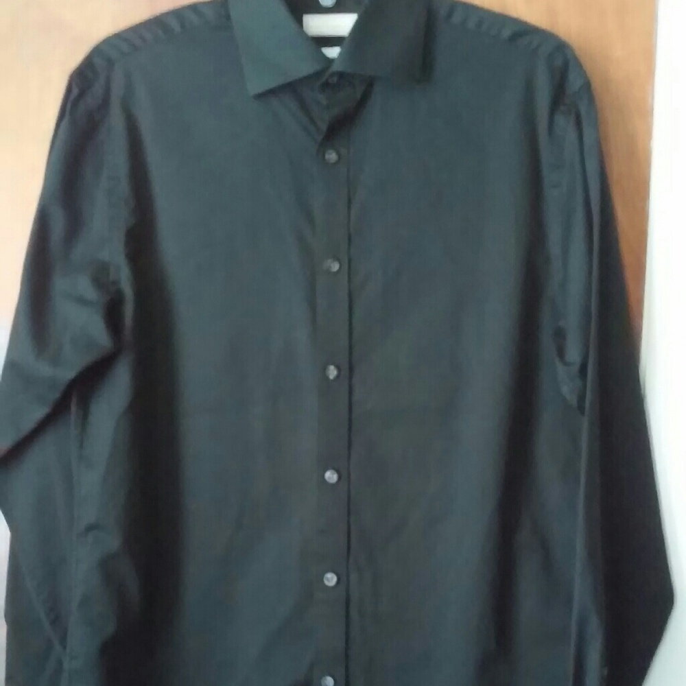 MK Black Button up Dress Shirt size 15-15 1/2